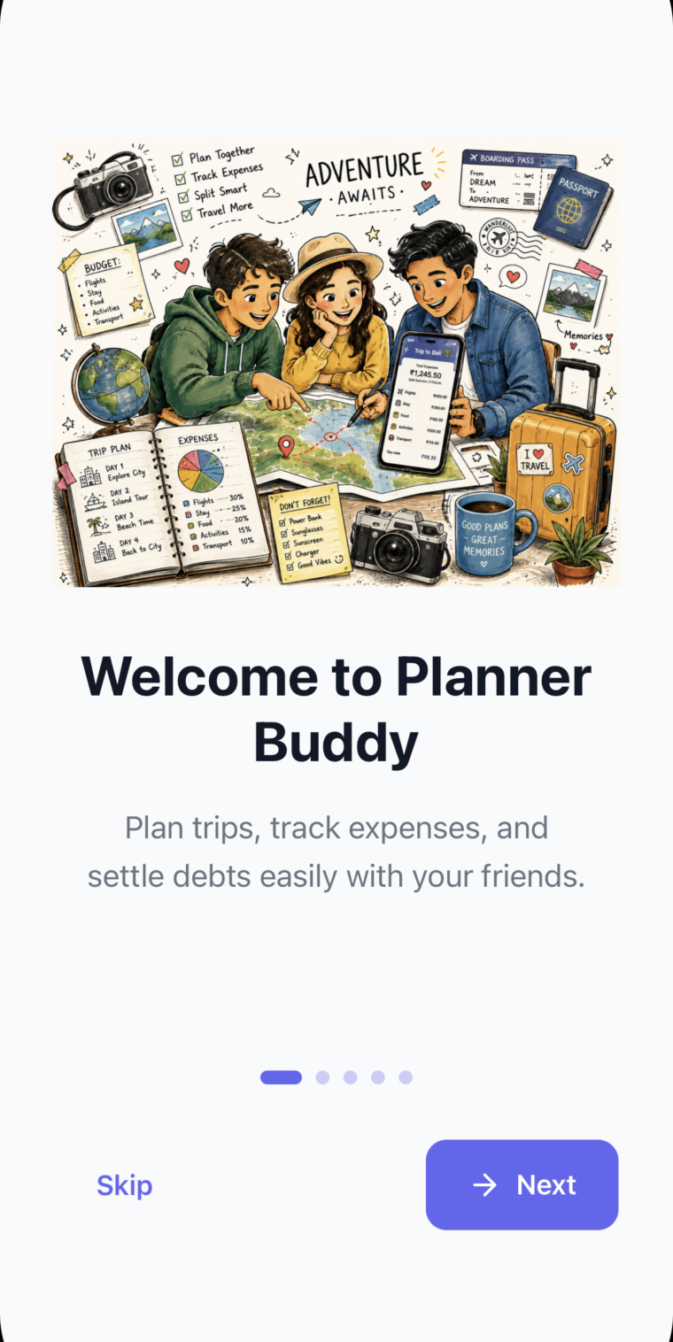 PlanerBuddy App Dashboard
